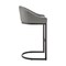 Armen Living Atherik Counter Stool in Black Metal with Gray Faux Leather 840254335875 - alternate 3